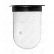 QLA 1000mL Clear Glass Vessel with Plastic Rim, Pharmatest compatible, Serialised - GLA900-PTP