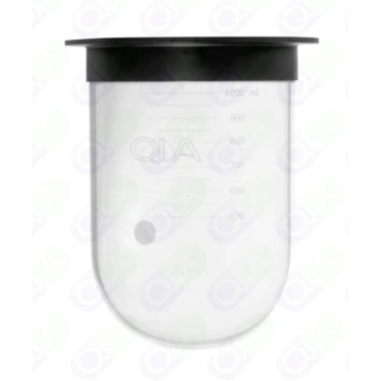 QLA 1000mL Clear Glass Vessel with Plastic Rim, Pharmatest compatible, Serialised - GLA900-PTP - Click Image to Close