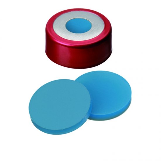 Shimadzu Magnetic Bimetal Cap, red, 8.0 mm centre hole - 961-10030-08 - Click Image to Close