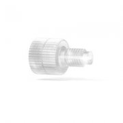 Upchurch Scientific English Threaded Adapter Body, 1/4-24 Flat-Bottom Female to 5/6-28 Flat-Bottom Male Thread, Tefzel ETFE, Single - P-649