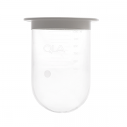 QLA 1000mL Clear Glass Vessel with Plastic Rim, Serialised - GLA900-UNP