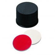 Shimadzu Polypropylene Screw Cap black, closed top, Septum Silicone/PTFE - 961-10030-02