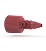 Upchurch Scientific Fingertight Fitting for 1/16 inch OD Tubing, 10-32 Coned, Diamond Knurl, PCTFE, Red, Single - F-100 *OBSOLETE*