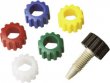 VICI Jour Colour-It Fingertight Adapters for 1/4" Hex-head Nuts, Black, 5/pkg - JR-55013-5