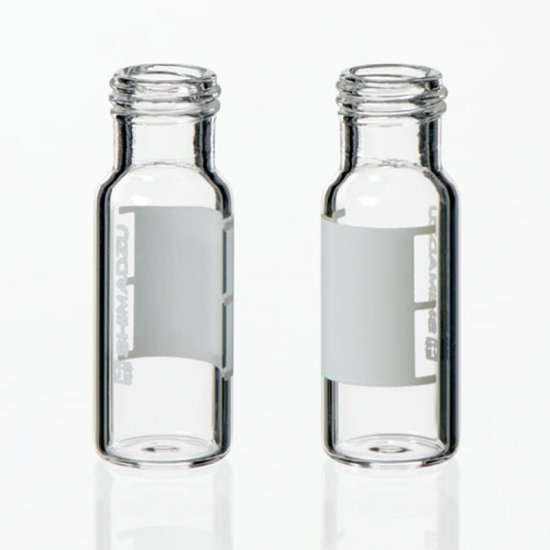 Shimadzu Vials, 1.5Ml Clear Glass Vial W/ Cap & Septa, Short Thread Vial, 12 X 32mm, 9mm Opening 500/Pk - 220-97331-48 - Click Image to Close