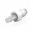 VICI Jour Low Pressure Polypropylene Adapter, Male 1/4-28 Flat Bottom to Barbed 1/8", 10/Pk - JR-075013