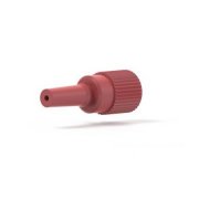 Upchurch Scientific Luer Adapter Body Only, Male Luer to 1/4-28 Flat-Bottom Female Threads, 1.3 mm Thru-hole, Red Tefzel ETFE, Single - P-675-01