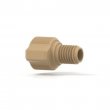 Upchurch Scientific Two-Piece Fingertight Nut/Ferrule Fitting for 1/16 inch OD Tubing, 1/4-28 Coned, Standard Knurl, PEEK, Natural, 100/Pk - F-301C