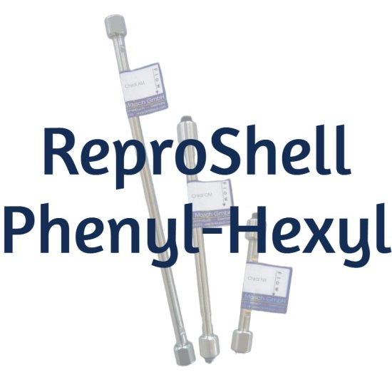 Dr. Maisch ReproShell Phenyl-Hexyl Microbore Analytical HPLC Column, 2.7 µm, 90 Å, 2 x 150 mm, 1/Pk - CS27.PH.S1502 - Click Image to Close