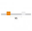Glass Expansion Contour Flared End PVC Pump Tube 2tag 0.64mm ID Orange/White, 95mm (PKT 6) - 0.64-OW-95-F-S, N8152406