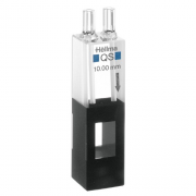 Hellma 175.000-QS Macro Absorption Flow-Through Cell with in/outlet tubes, Quartz SUPRASIL Glass, 200-2500 nm, 750 ul, 10 mm Path Length, 8.5 mm Centre Height, 1/Pk - 175-85-10-40