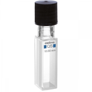 Hellma 117.200-QS Sealable Absorption Cell for anaerobic applications, Closed Screw Cap, Quartz SUPRASIL Glass, 200-2500 nm, 3500 ul, 10 mm Path Length, 2/Pk - 117-200-10-K-40