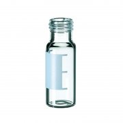 Shimadzu 1.5 ml clear short thread vial with label, salinized, 100 pcs - 961-10020-02, 220-97331-65, 227-34103-01