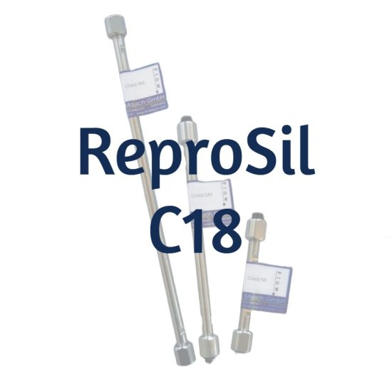 Dr. Maisch ReproSil 200 C18 Analytical HPLC Column, 5 µm, 200 Å, 4.6 x 150 mm, 1/Pk - R25.96.S1546 - Click Image to Close