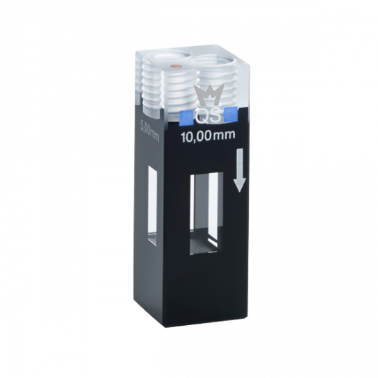 Hellma 176.760-QS All Quartz Flow-Through Cell with Two Optical Path Lengths, Quartz SUPRASIL Glass, 200-2500 nm, 550 ul, 10 x 5 mm Path Lengths, 8.5 mm Centre Height, 1/Pk - 176-760-85-40 - Click Image to Close