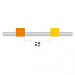 Glass Expansion Contour Flared End PVC Pump Tube 2tag 0.51mm ID Orange/Yellow, 95mm (PKT 6) - 0.51-OY-95-F-S, N8152405