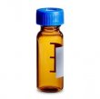 Waters Deactivated Amber Glass 12 x 32 mm Screw Neck Vial, with Cap and Preslit PTFE/Silicone Septum, 2 mL Volume, 100/pk - 186000847DV