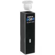 Hellma 105.201-QS Ultra-Micro Absorption Cell, PE stopper, Black Quartz SUPRASIL Glass, 200-2500 nm, 100 ul, 10 mm Path Length, 8.5 mm Centre Height, 2/Pk - 105-201-85-K-40