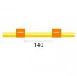 Glass Expansion Contour Flared End Solva Flex Pump Tube 2 tag, 0.89 mm ID Orange/Orange (PKT 6) - 0.89-ORG-SF-F