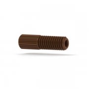 Upchurch Scientific Flangeless Nut for 1/16 inch OD Tubing, M6 Flat-Bottom, Headless Knurl, PPS, Natural, Single - P-288