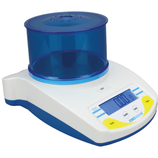 Adam Equipment Core Portable Compact Balances with Draft Shield, 200 g Capacity, 0.01 g Readability, 120 mm Diameter Pan Size - CQT 202 - Click Image to Close