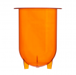 QLA 1000mL Amber Plastic Footed Vessel, Distek compatible - PLA900-AD