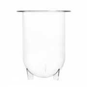 QLA 1000mL Clear Plastic Footed Vessel, Erweka compatible - PLA900-EW (80-000-1001)