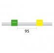 Glass Expansion Contour Flared End PVC Pump Tube 2tag 0.44mm ID Green/Yellow, 95mm (PKT 6) - 0.44-GY-95-F-S, N8152404