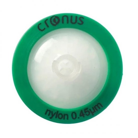 QLA 0.45 um Cronus Syringe Filters, Nylon, 25mm diameter, Colour-coded Green (Bag/1000) - FFNN2545-1000 - Click Image to Close