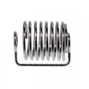 QLA Spiral Capsule Sinker, 8 spirals, 1.06” (27mm) L x 0.709” (18mm) W Capacity, 0.062” (1.57mm) wire diameter, 316 Stainless Steel - CAPWHT-8S