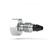 Upchurch Scientific VHP One Piece Fitting for 1/16 inch OD Tubing, 10-32 Coned, 8 mm Hex, Stainless Steel/PEEK - VHP-321