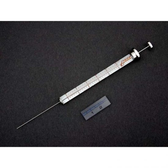 Shimadzu Syringe; 25 µl; gas tight; fixed needle; 26G; 57 mm needle length;cone tip - 225-19744-05 - Click Image to Close