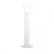 QLA 250mL Clear Glass Funnel Top Graduated Cylinder, Agilent/Vankel compatible, Hexagonal Base, Serialised - GLA250-01 (52-5020)