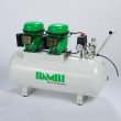 Bambi Budget Range BB50D Silent Oil Lubricated Air Compressor, 1.0 Hp Motor, 68 L/min FAD at 5 bar, 50 L Receiver, 52 x 40 x 40 cm - BB50D