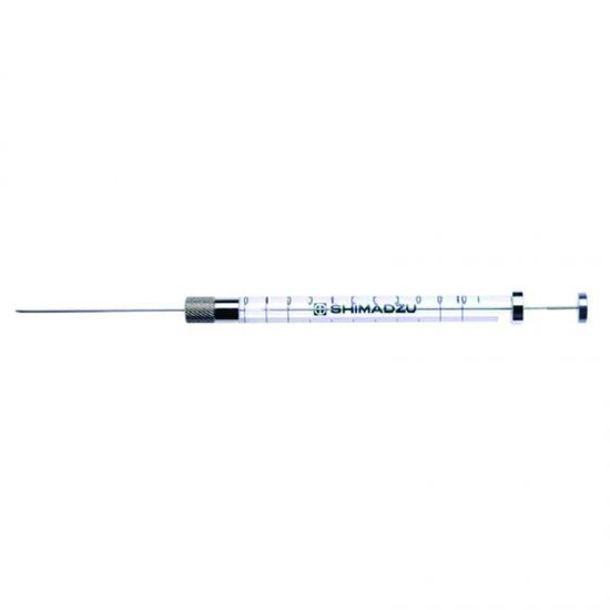 Shimadzu Syringe; 10 µl; fixed needle; 23G; 85 mm needle length; cone tip - 227-37161-01 - Click Image to Close