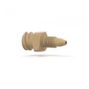 Upchurch Scientific Luer Adapter, Female Luer to Male 10-32 Coned Threads, 1.3 mm Thru-hole, PEEK, Natural, Single - P-719