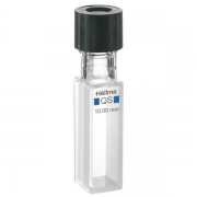 Hellma 117.100-QS Sealable Absorption Cell for anaerobic applications, Open Screw Cap, Quartz SUPRASIL Glass, 200-2500 nm, 3500 ul, 10 mm Path Length, 2/Pk - 117-100-10-K-40