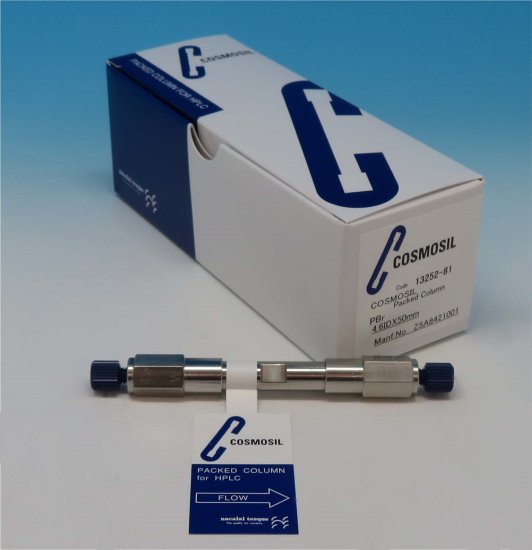 Nacalai Tesque COSMOSIL 5PBr Pentabromobenzyl Analytical HPLC Column, 5 µm, 120 Å, 4.6 x 50 mm, 1/Pk - 13252-81 - Click Image to Close