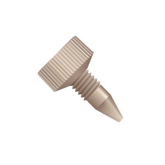 Upchurch Scientific MicroTight Plug, 6-32 Coned, Standard Micro Knurl, PEEK, Natural, 100/Pk - P-555C - Click Image to Close