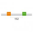 Glass Expansion Contour Flared End PVC Pump Tube 2tag 0.38mm ID Orange/Green (PKT 6) - 0.38-OG-F