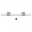 Glass Expansion Contour Flared End PVC Pump Tube 2tag 1.30mm ID Grey/Grey, 95mm (PKT 6) - 1.30-GRY-95-F-S