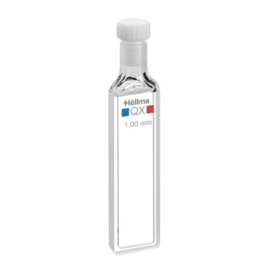 Hellma 110-QX Macro Absorption Cell with PTFE stopper, Quartz SUPRASIL 300 Glass, 200-3500 nm, 350 ul, 1 mm Light Path, 1/Pk - 110-1-46 - Click Image to Close