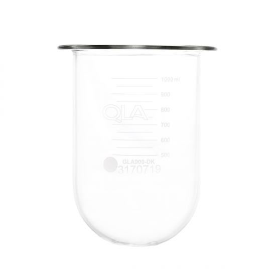 QLA 1000mL Clear Glass Vessel without Centering Ring, Distek compatible, Serialised - GLA900-DK - Click Image to Close
