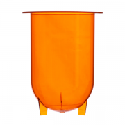 QLA 1000mL Amber Plastic Footed Vessel, Hanson compatible - PLA900-AH