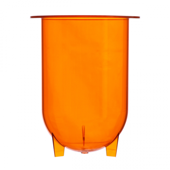 QLA 1000mL Amber Plastic Footed Vessel, Hanson compatible - PLA900-AH - Click Image to Close