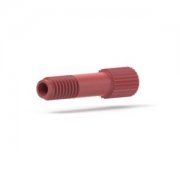 Upchurch Scientific VacuTight Fitting for 1/16 inch OD Tubing, Long, 10-32 Flat-Bottom, Headless Knurl, PEEK, Red, Single - P-846