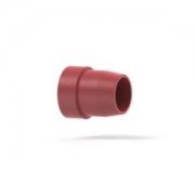 Upchurch Scientific VacuTight Ferrule for 1/8 inch OD Tubing, M6 or 1/4-28 Flat-Bottom, ETFE, Red, 10/pk - P-940X