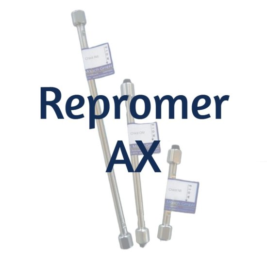 Dr. Maisch Repromer AX (Anion-Exchange) Capillary HPLC Column with 1/16" female Connectors, black stoppers, 5 µm, 0.15 x 100 mm, 1/Pk - RM15.AX.F100.150 - Click Image to Close