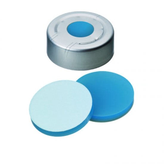 Shimadzu Alu-Cap; cr20; sil/PTFE; bl/wh;press-rel - 961-10030-32 - Click Image to Close