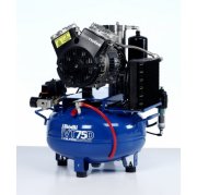 Bambi VT Range VT75D Ultra Low Noise Oil Free Air Compressor with Air Dryer, 0.75 Hp Motor, 65 L/min FAD at 5 bar, 24 L Receiver - VT75D